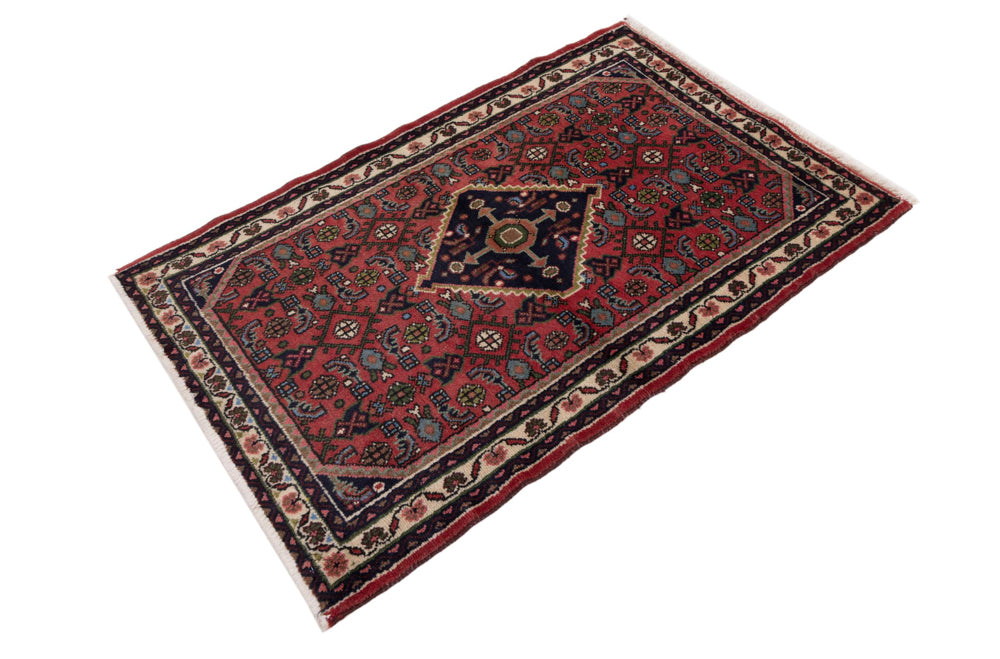 Perserteppich - Nomadic - 130 x 85 cm - dunkelrot