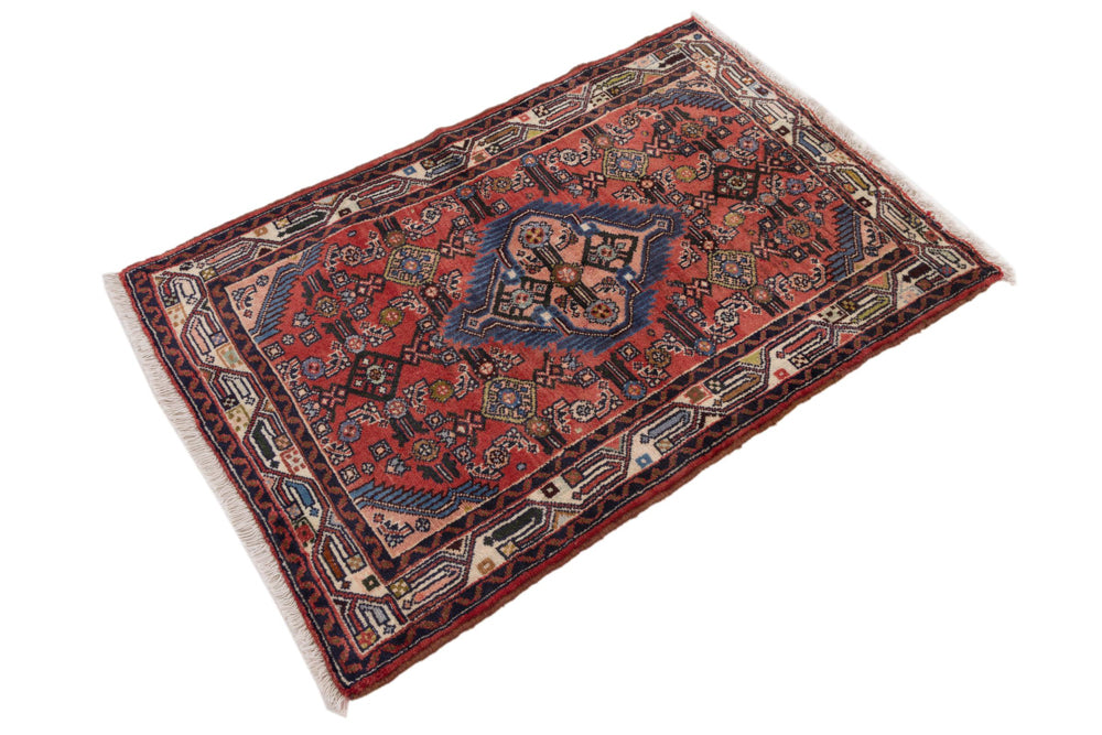 Perserteppich - Nomadic - 118 x 78 cm - dunkelrot