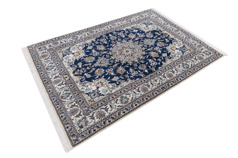 Perserteppich - Nain - 205 x 145 cm - dunkelblau