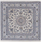 Perserteppich - Nain quadratisch  - 197 x 197 cm - creme