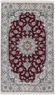 Perserteppich - Nain - 202 x 120 cm - rot