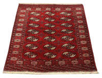 Afghan Teppich 152 x 118 cm - dunkelrot