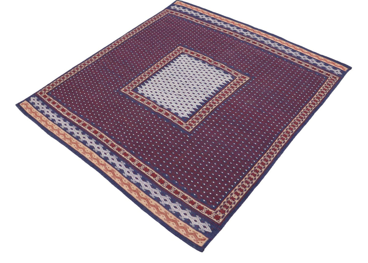 Kelim Teppich - Oriental 146 x 135 cm - blau