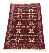 Afghan Teppich - Buchara 165 x 90 cm - dunkelrot