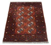 Afghan Teppich 155 x 103 cm - dunkelrot