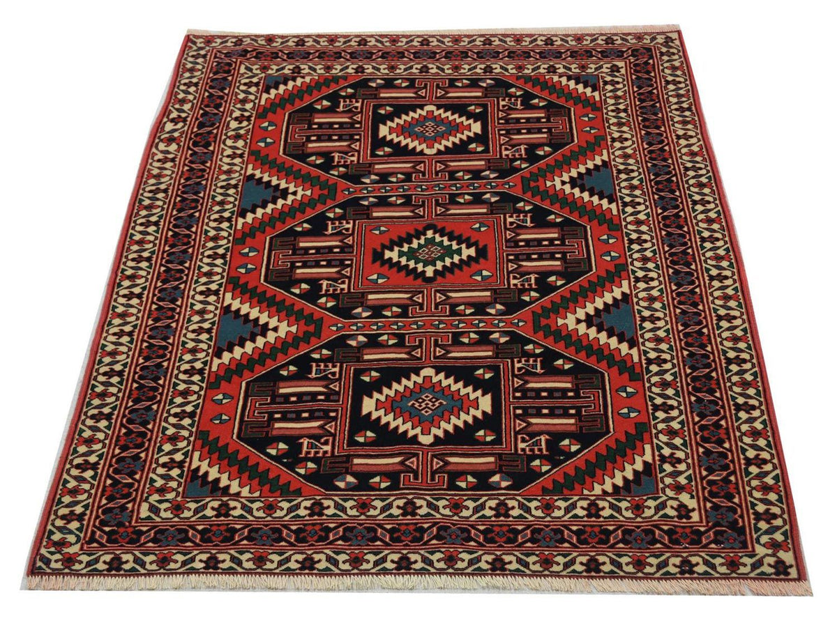 Afghan Teppich 190 x 140 cm - rot