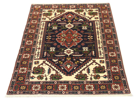 Afghan Teppich 182 x 129 cm - dunkelblau