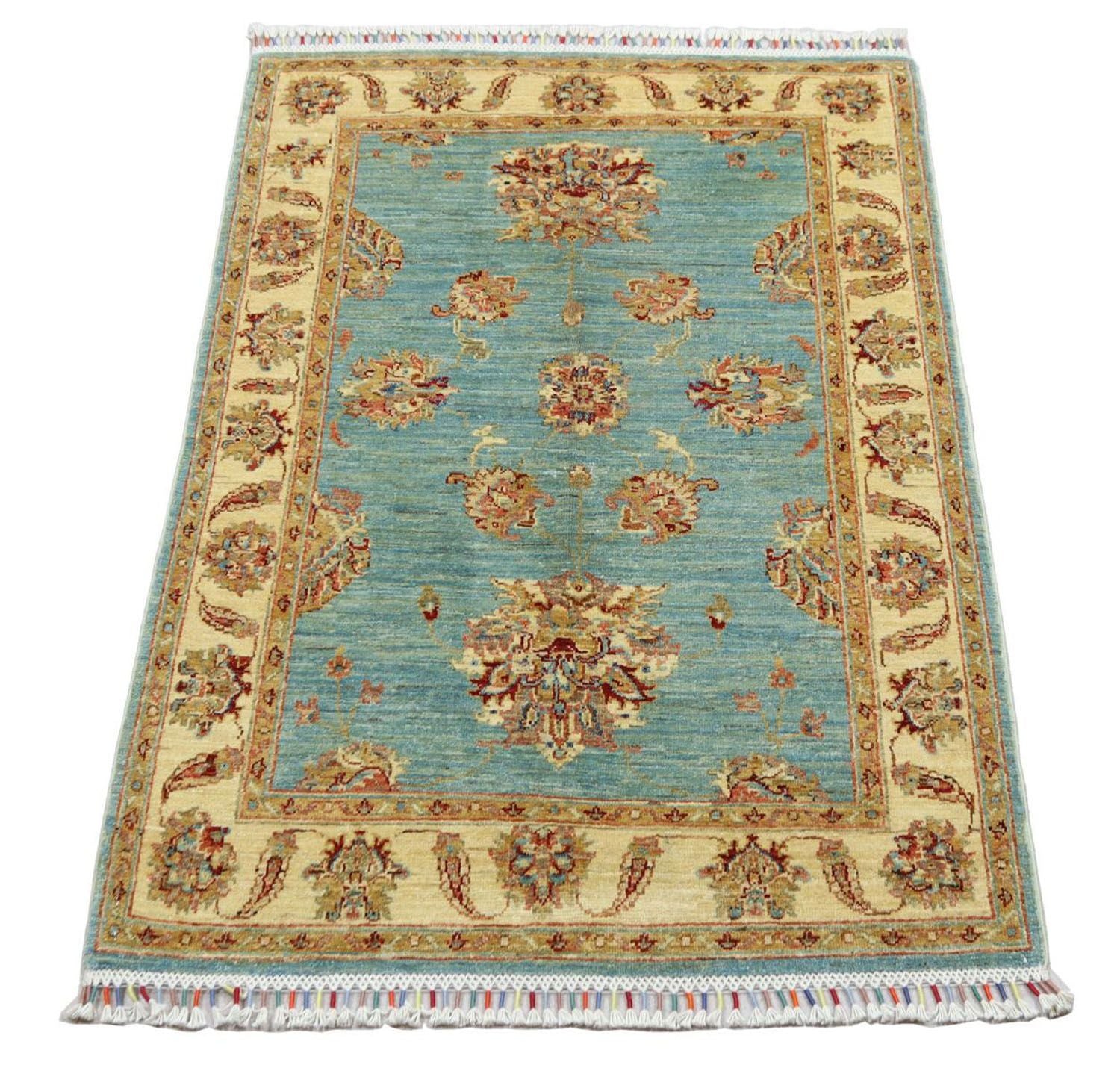 Ziegler Teppich 151 x 100 cm - türkis