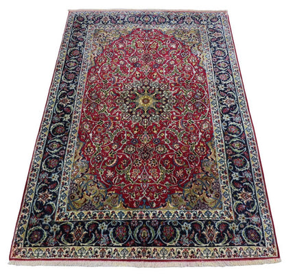 Perserteppich - Isfahan - Premium 170 x 110 cm - dunkelrot