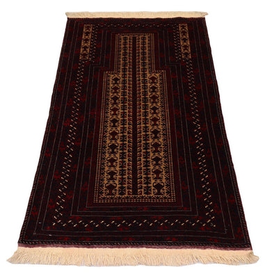 Afghan Teppich 120 x 80 cm - dunkelrot