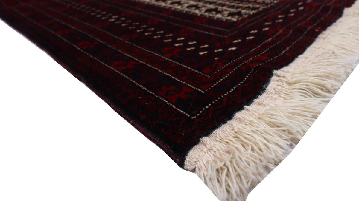 Afghan Teppich 150 x 95 cm - dunkelrot