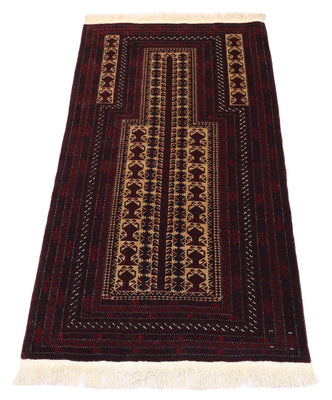 Afghan Teppich 150 x 95 cm - dunkelrot