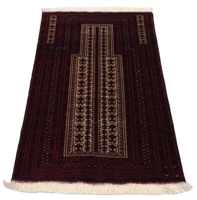 Afghan Teppich 150 x 95 cm - dunkelrot