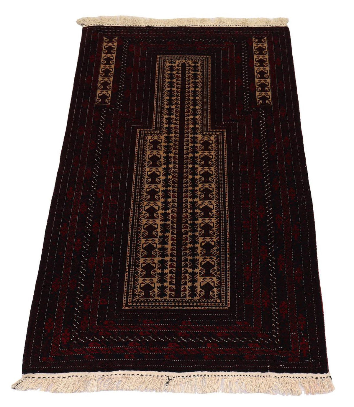 Afghan Teppich 150 x 95 cm - dunkelrot