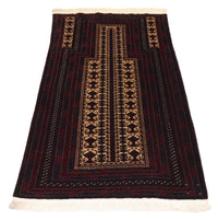 Afghan Teppich 150 x 95 cm - dunkelrot