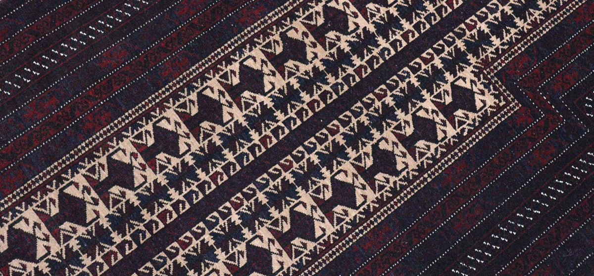 Afghan Teppich 150 x 95 cm - dunkelrot