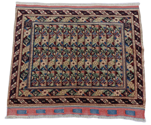 Afghan Teppich - Buchara 75 x 55 cm - blau