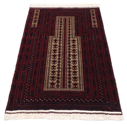 Afghan Teppich 150 x 95 cm - dunkelrot