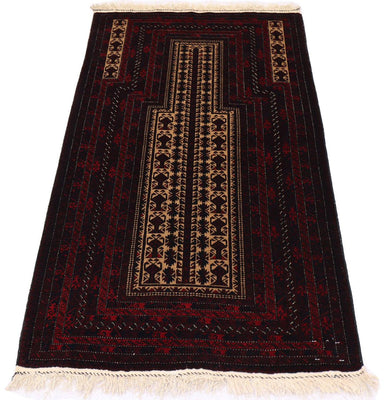 Afghan Teppich 150 x 95 cm - dunkelrot