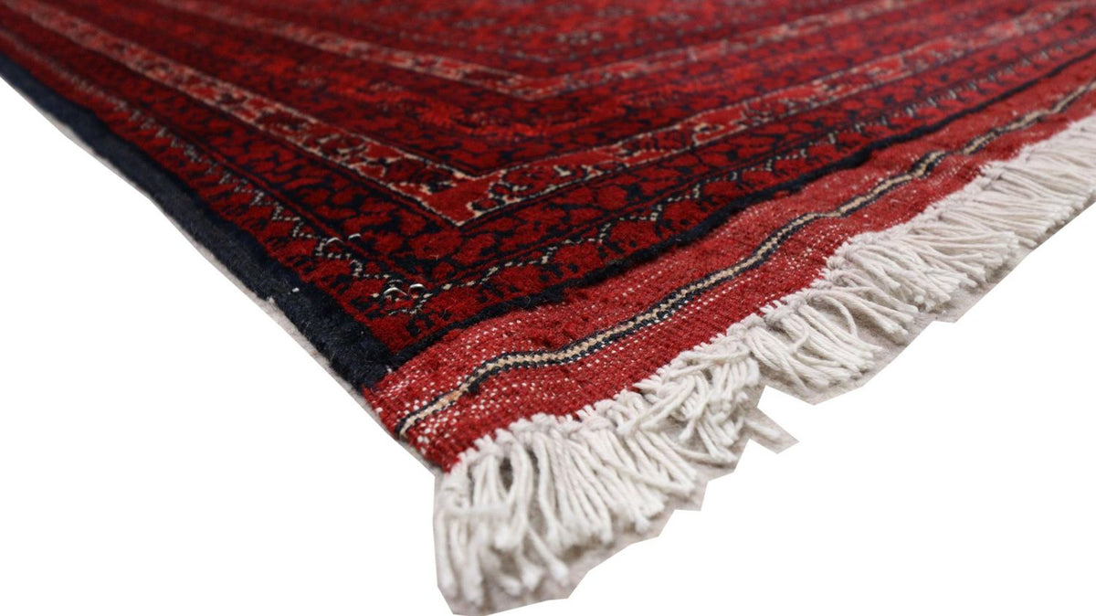 Afghan Teppich 193 x 144 cm - dunkelrot