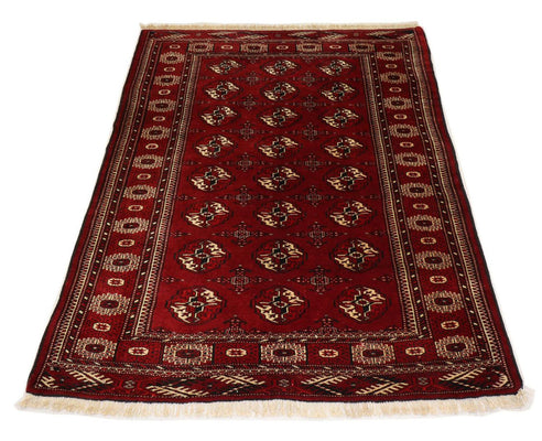 Turkaman Teppich 182 x 137 cm - dunkelrot