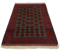 Afghan Teppich 170 x 130 cm - dunkelrot