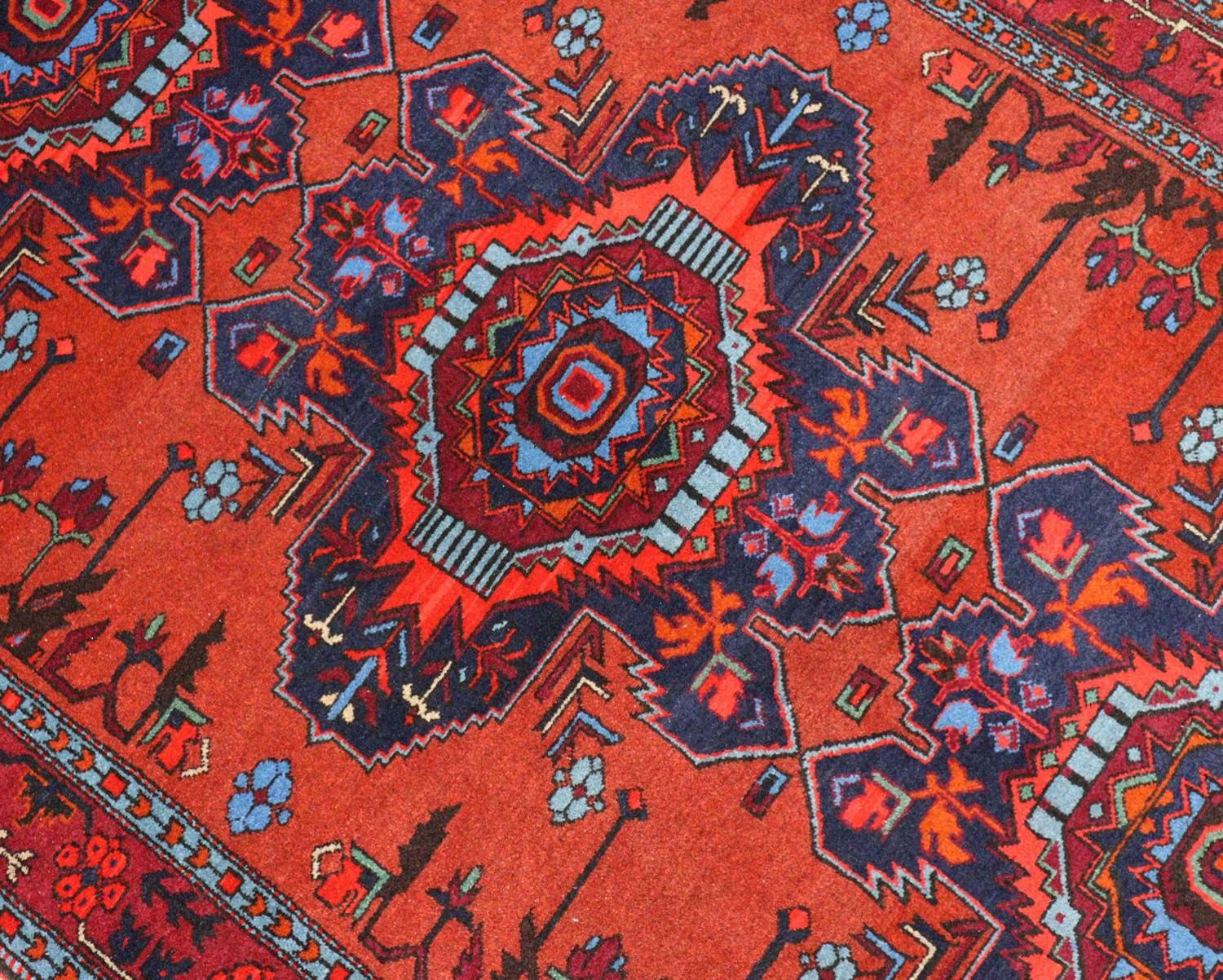 Orientteppich 207 x 121 cm - dunkelrot