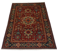 Orientteppich 205 x 139 cm - dunkelrot