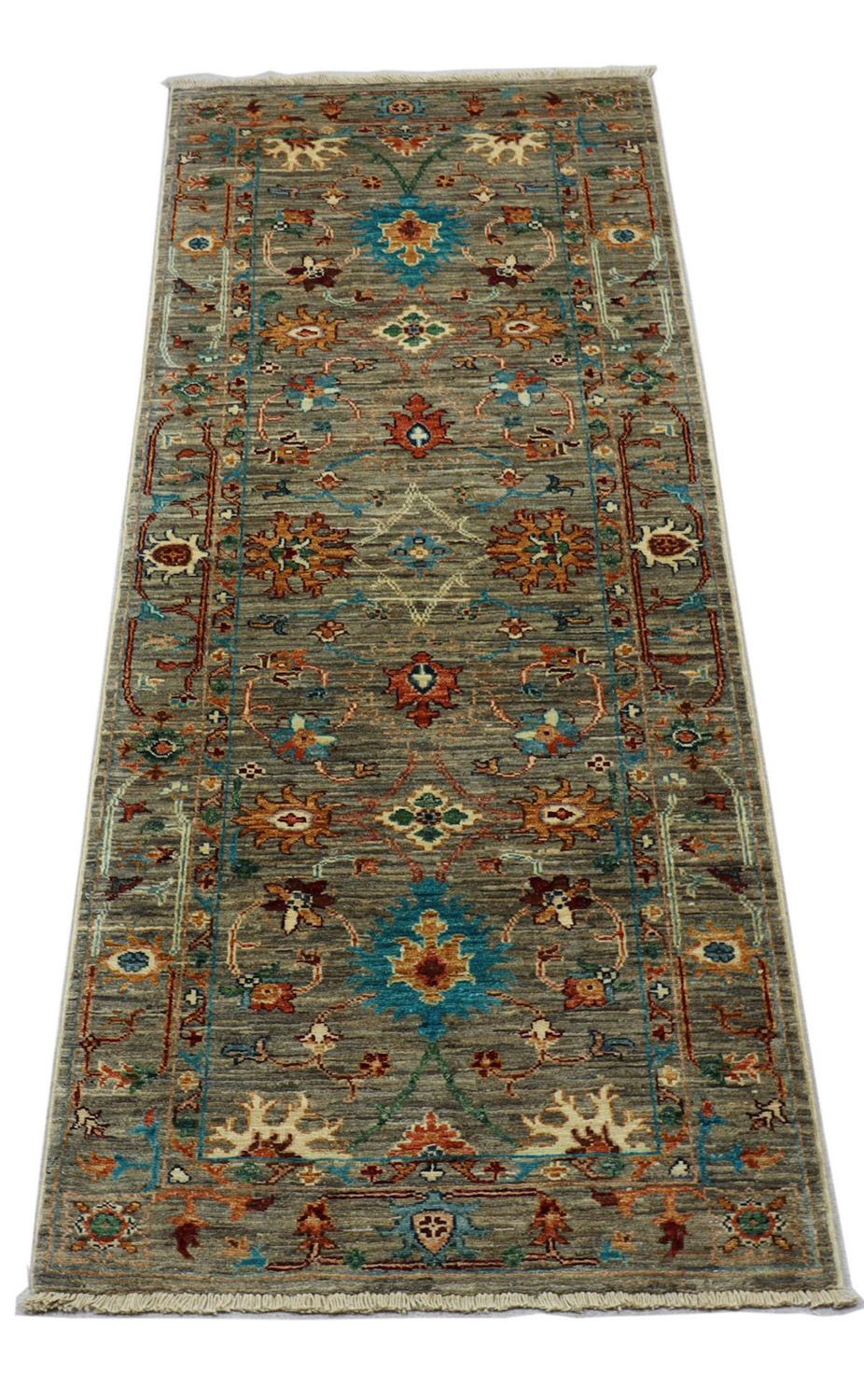 Ziegler Teppich 201 x 77 cm - olivgrün