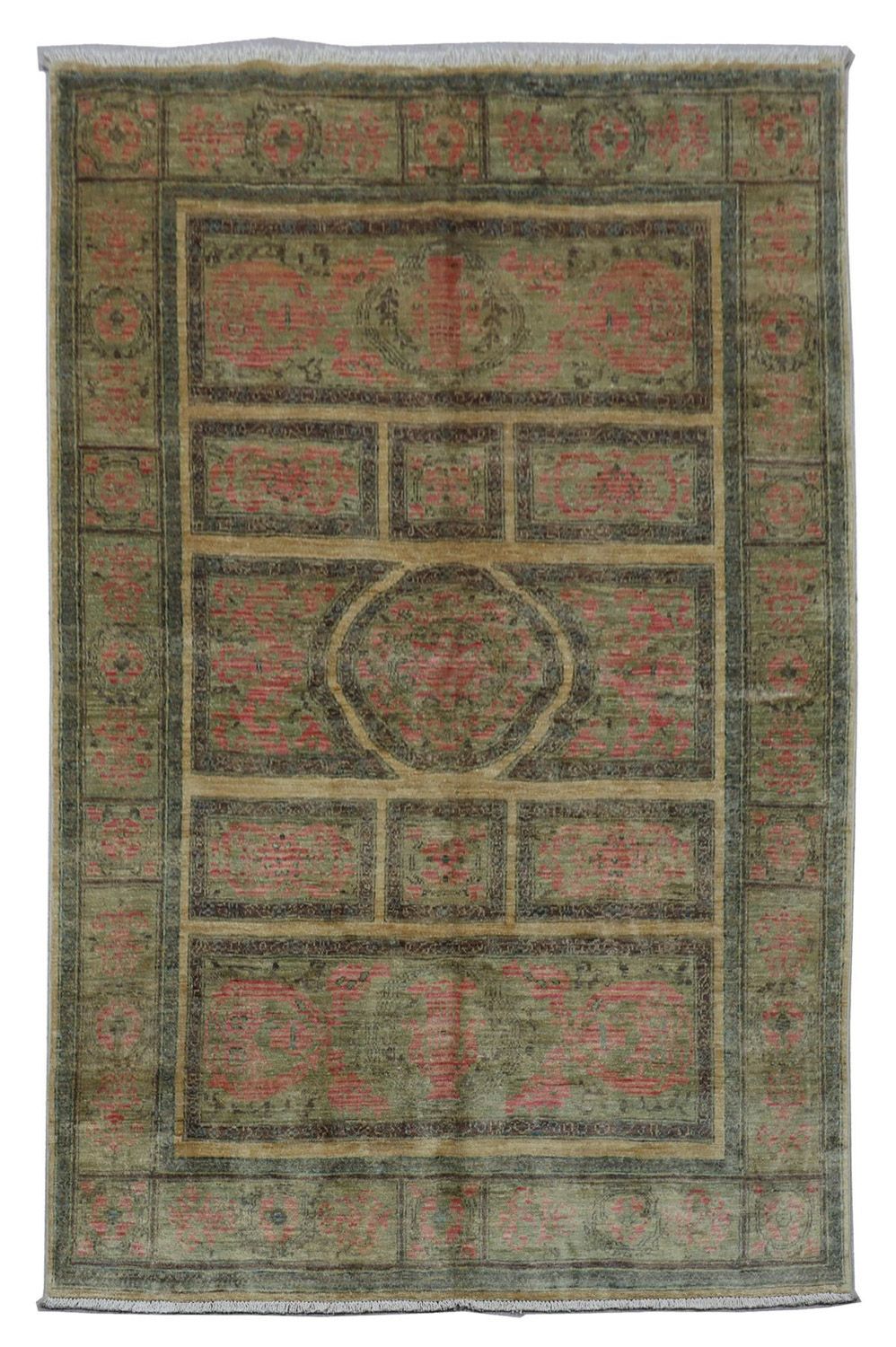 Ziegler Teppich 220 x 120 cm - olivgrün