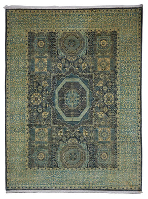 Ziegler Teppich 315 x 250 cm - seeblau