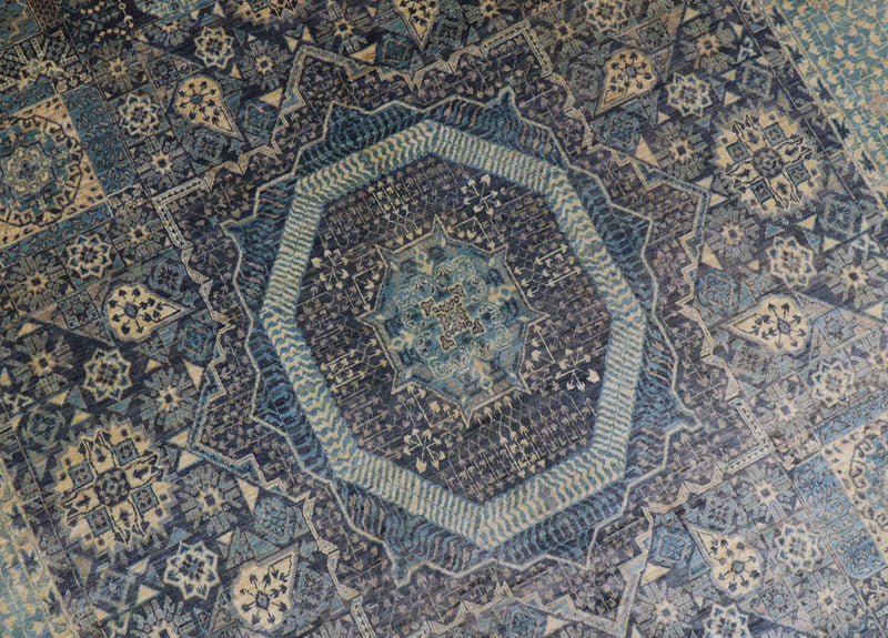 Ziegler Teppich 315 x 250 cm - seeblau
