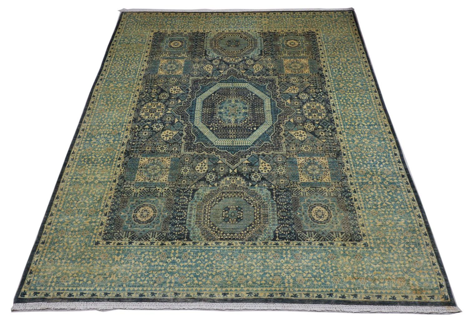 Ziegler Teppich 315 x 250 cm - seeblau