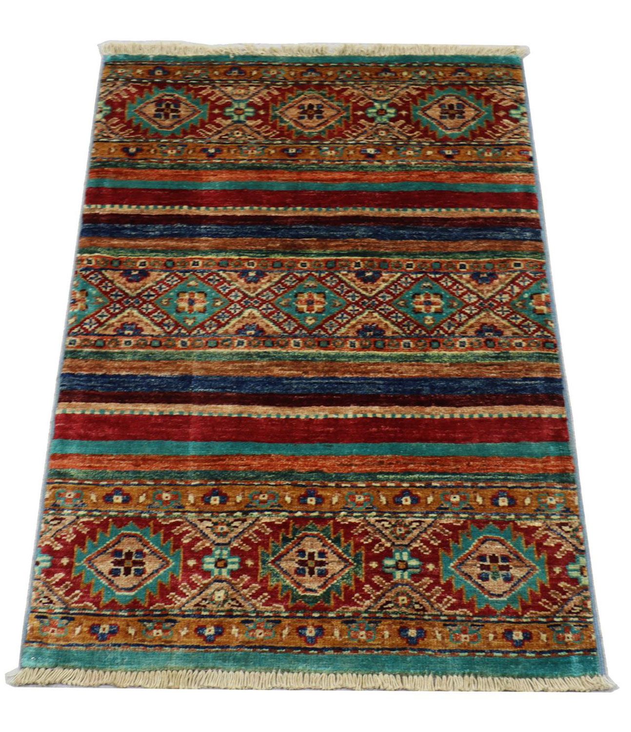 Ziegler Teppich 90 x 63 cm - mehrfarbig