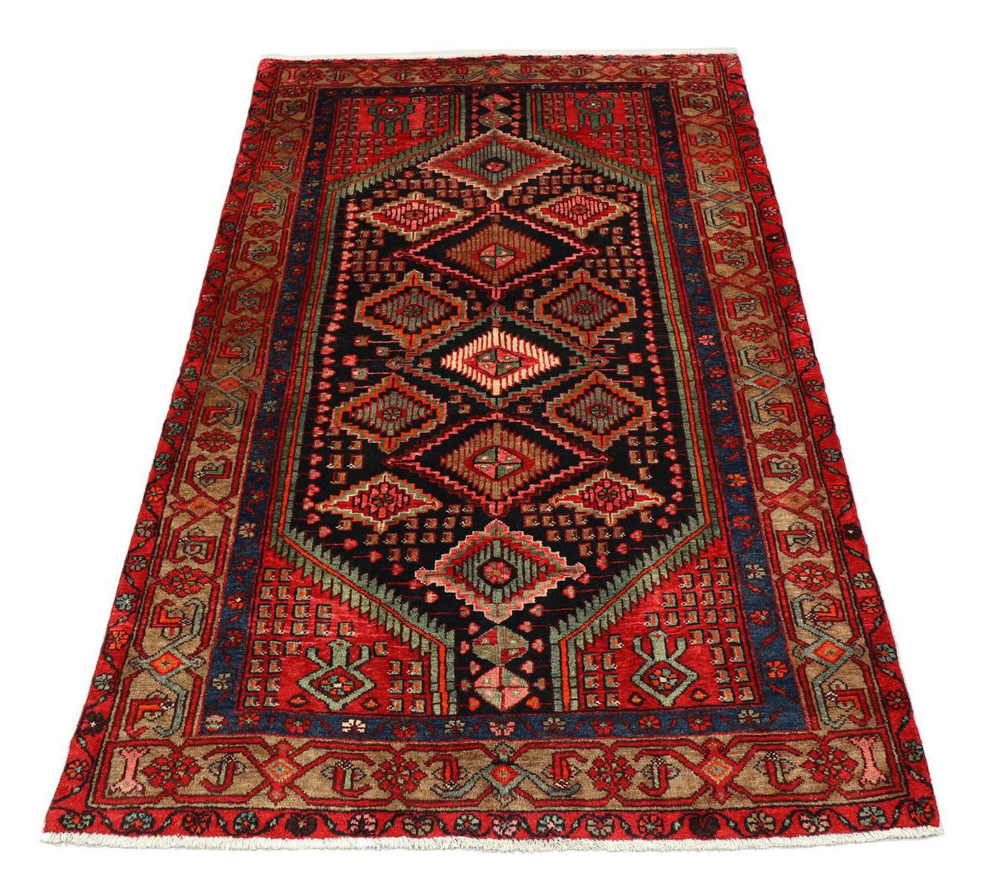 Perserteppich - Nomadic 217 x 138 cm - schwarz