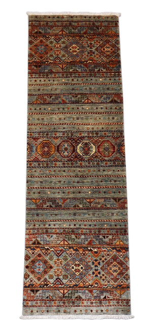 Ziegler Teppich 256 x 85 cm - olivgrün