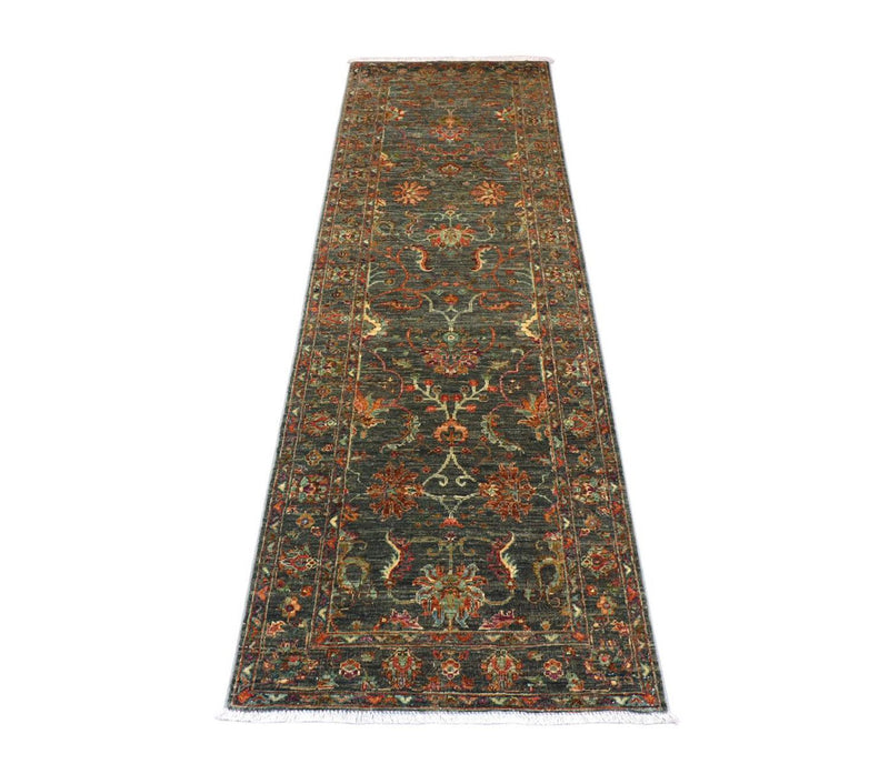 Ziegler Teppich 262 x 81 cm - olivgrün