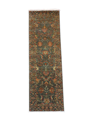 Ziegler Teppich 262 x 81 cm - olivgrün