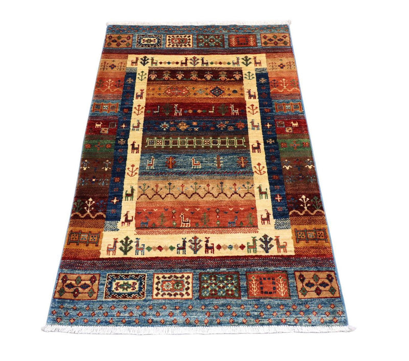 Ziegler Teppich 135 x 84 cm - mehrfarbig