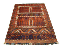 Afghan Teppich 252 x 198 cm - braun