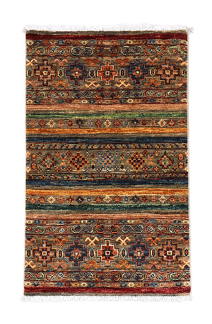 Ziegler Teppich 100 x 62 cm - mehrfarbig