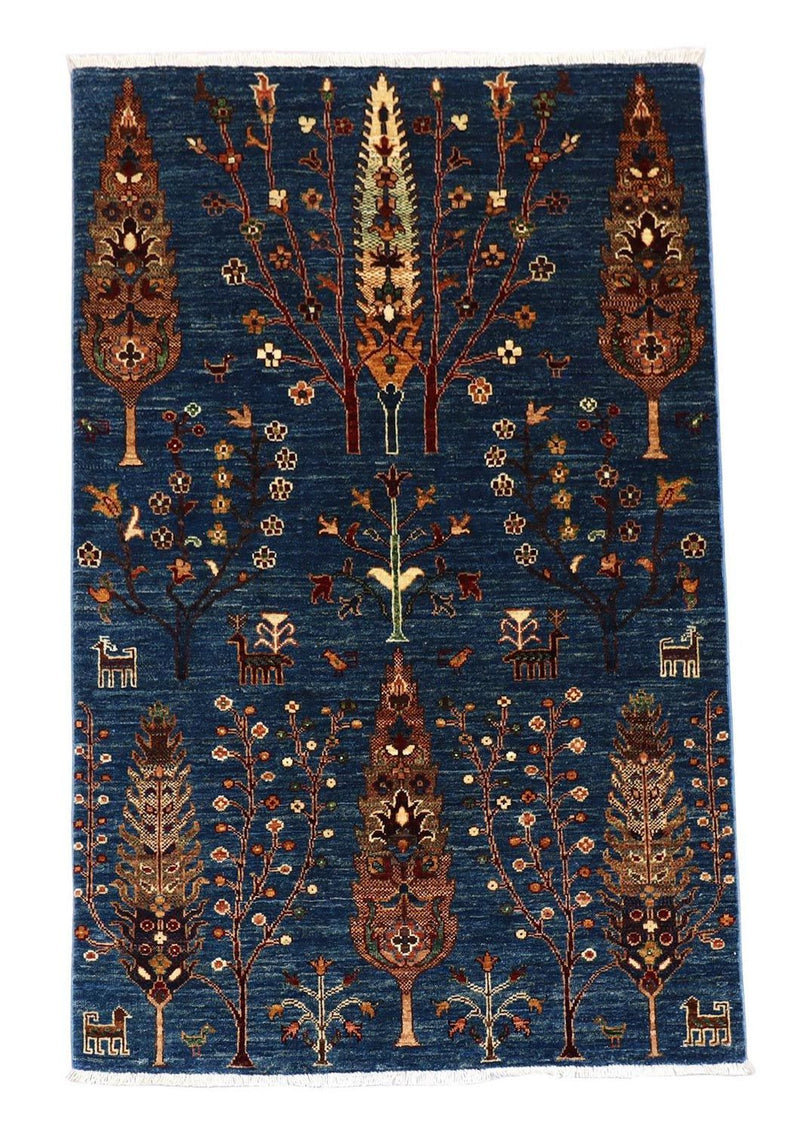 Ziegler Teppich 150 x 101 cm - dunkelblau