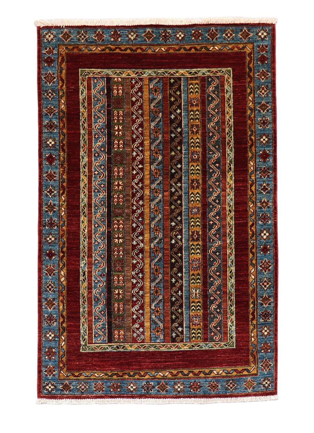Ziegler Teppich 152 x 105 cm - dunkelrot