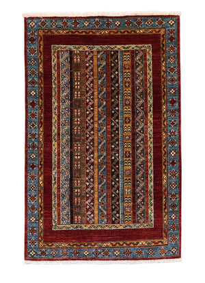 Ziegler Teppich 152 x 105 cm - dunkelrot