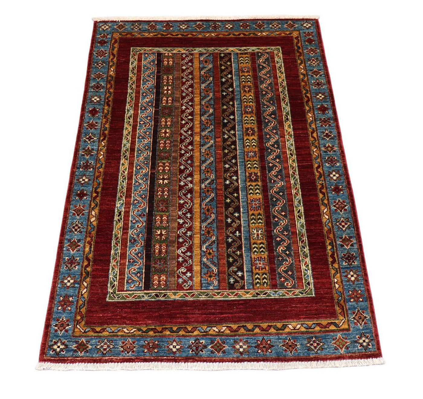 Ziegler Teppich 152 x 105 cm - dunkelrot