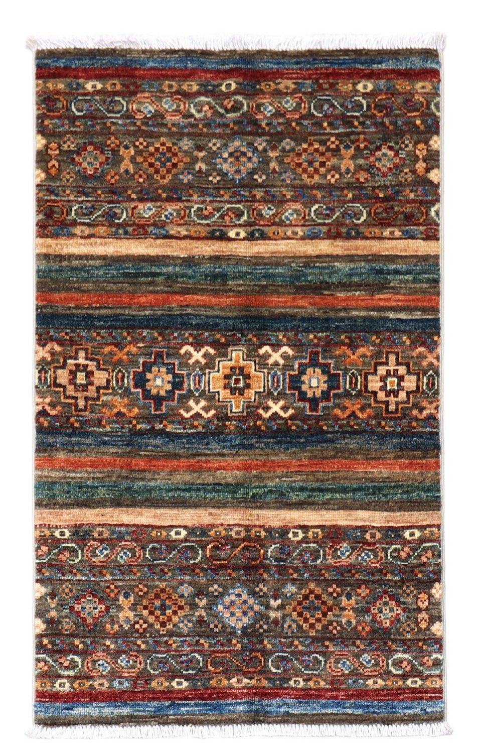 Ziegler Teppich 98 x 60 cm - mehrfarbig