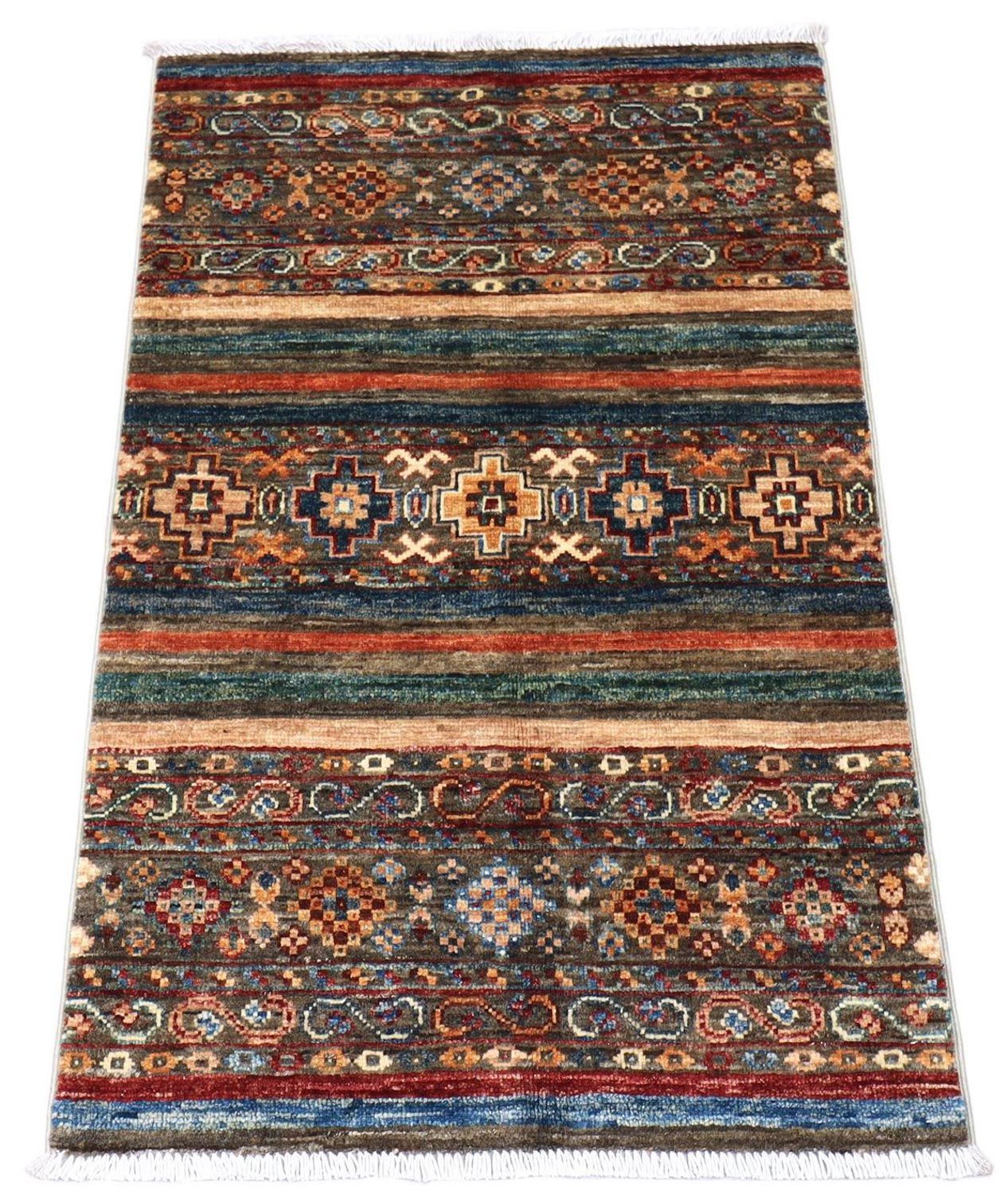 Ziegler Teppich 99 x 62 cm - minzgrün
