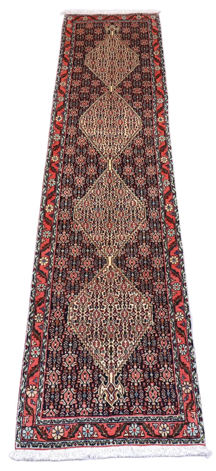 Perserteppich - Bidjar 288 x 69 cm - dunkelblau