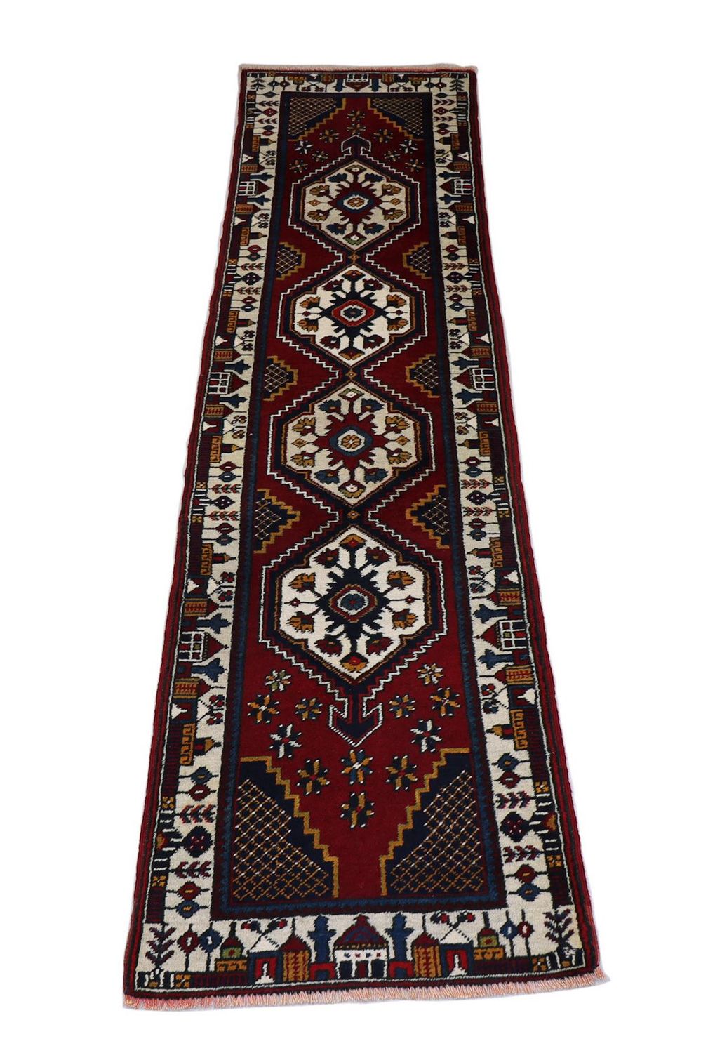 Turkaman Teppich 290 x 71 cm - rot