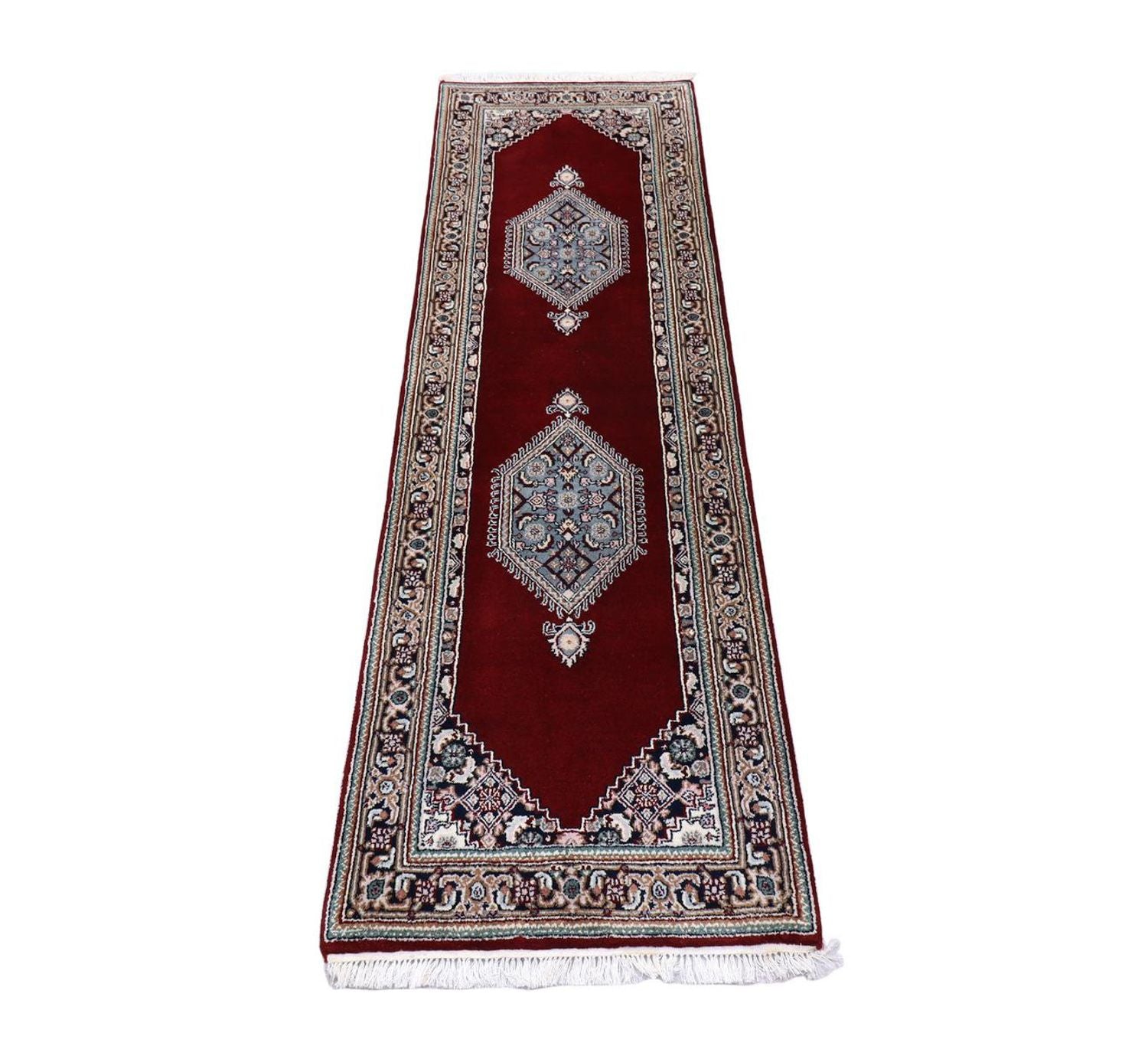 Perserteppich - Bidjar 247 x 72 cm - dunkelrot